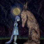 'Pige og Ulv' PLAKAT   A3