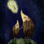 Pindsvin og ildflue PLAKAT   A3