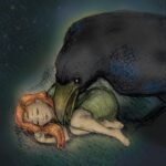 'Pige og Ravn' PLAKAT   A3