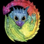 Regnbue-drage PLAKAT   A3